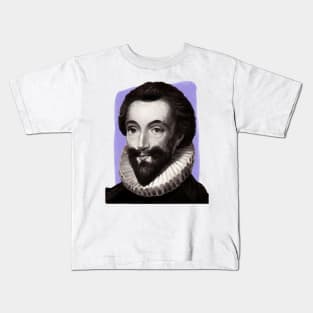 English Poet John Donne illustration Kids T-Shirt